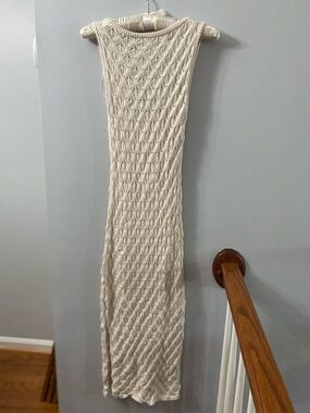 Sleeveless Knit Maxi Dress in Cream